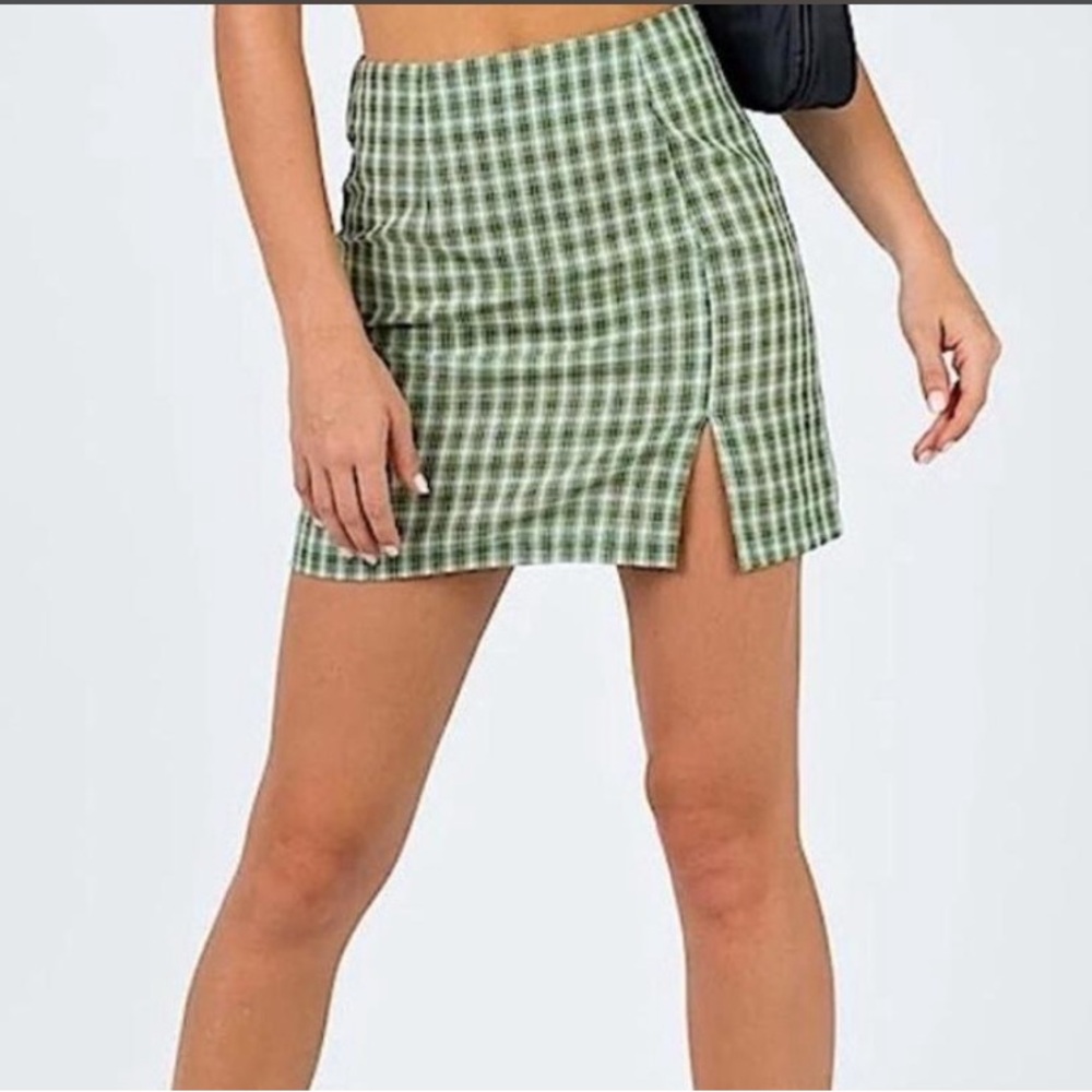 Princess Polly Natalia Plaid Lined Mini Skirt